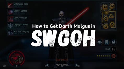 How To Get Darth Malgus