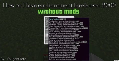 How To Get Enchantments Level Over 00