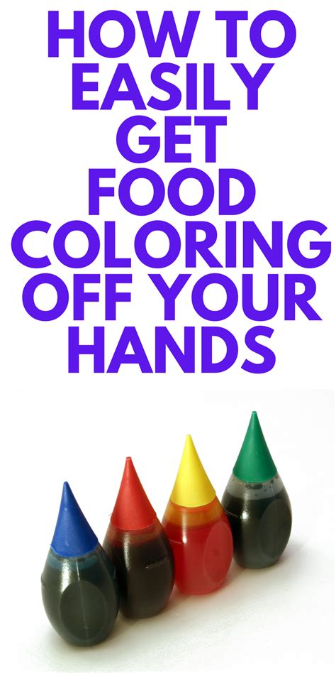 How To Get Food Coloring Out Of Hands