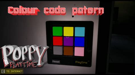 How To Get The Code In Poppy Playtime Color Code YouTube