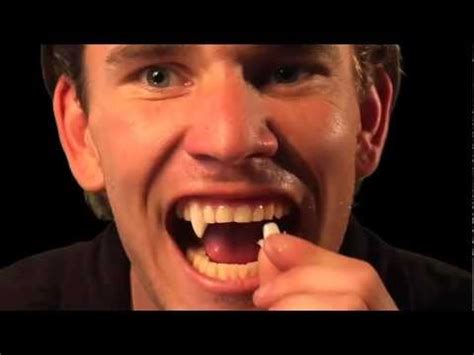How To Get Vampire Teeth To Stick Halloween Tutorial How To Put On