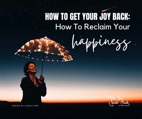 How To Get Your Joy Back