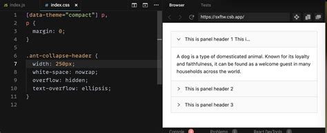 How To Give Text Overflow Ellipsis To Collapse Header In Ant Design Newdevzone