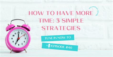 How To Have More Time