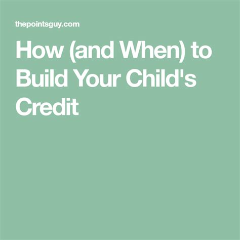 How To Help Your Child Build Good Credit November