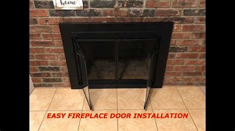 How To Install Fireplace Doors / Pleasant Hearth - YouTube