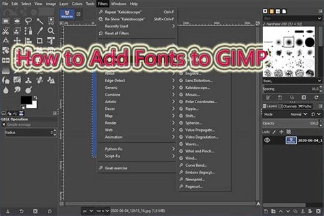 How To Install Fonts and Change Fonts in GIMP Free Graphics Program
