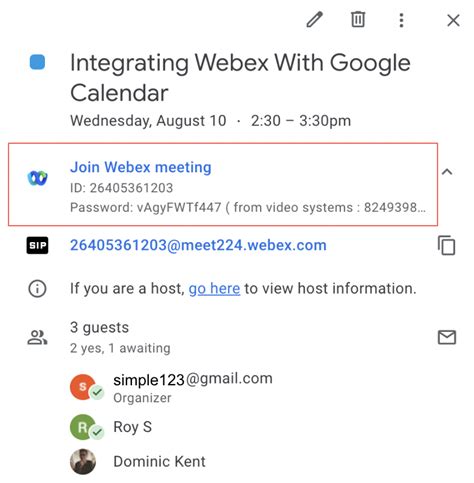 How To Integrate Webex With Google Calendar