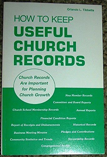 How To Keep Useful Church Records
