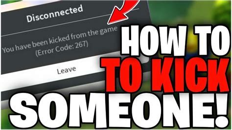 How To Kick Someone In Roblox