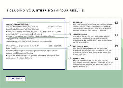 How To List Volunteer Work Experience On A Resume Example