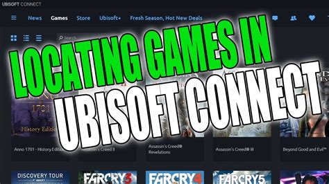 How To Locate A Game In Ubisoft Connect On PC Tutorial YouTube