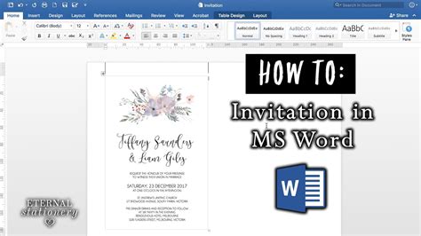 How To Make/Create an Invitation in Microsoft Word [Templates