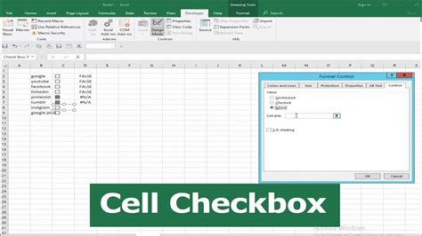 How To Make A Cell A Checkbox In Excel Design Talk