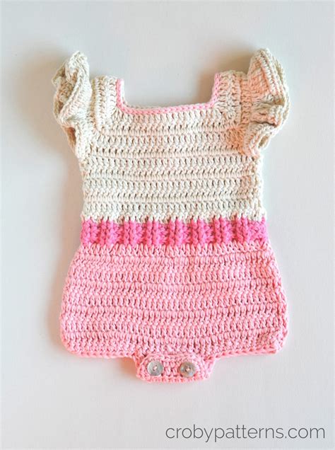 How To Make A Crochet Baby Romper Croby Patterns