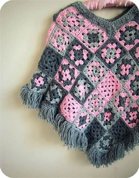 How To Make A Crochet Granny Square Poncho [Video Tutorial] Knit And