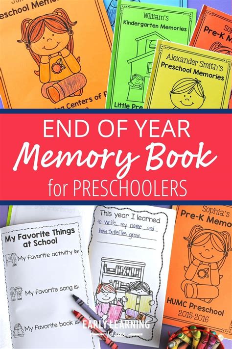 How To Make A Preschool Memory Book A Perfect End Of Year Activity Early Learning Ideas