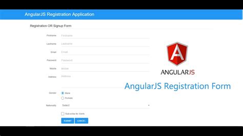 How To Make A Registration Application Using Angularjs Youtube