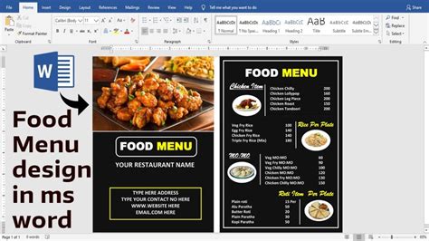 How To Make A Restaurant Menu On Microsoft Word You can also browse