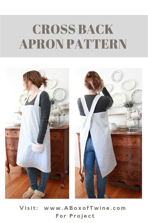 How To Make A Simple Cross Back Apron Free Pattern A Box Of Twine