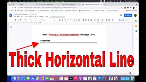 How To Make A Thick Horizontal Line In Google Docs TUTORIAL YouTube