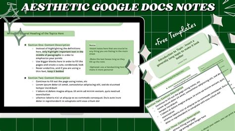 How To Make Aesthetic Green Notes On Google Docs Google Docs Note