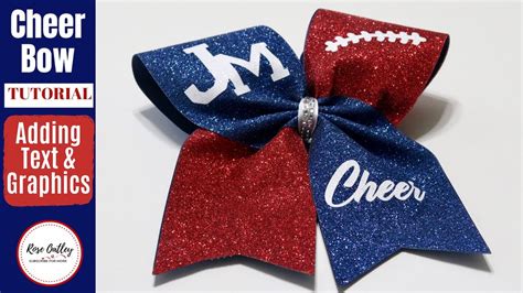 How To Make Cheer Bows With Text And Graphics Youtube