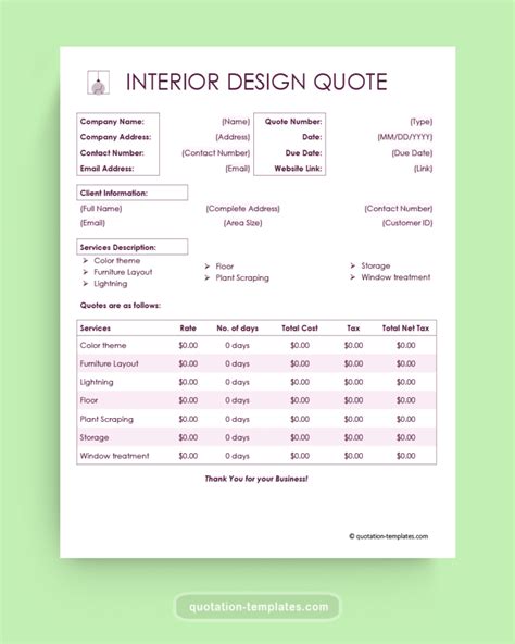 How To Make Interior Design Quotation at Interior