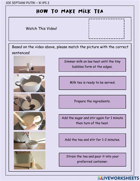How To Make Milk Tea Procedure Text Pendukung Ilmu