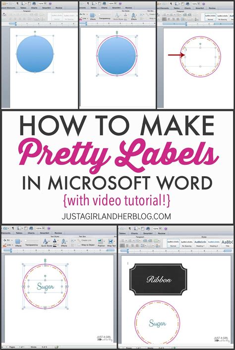 How To Make Pretty Labels In Microsoft Word throughout Decorative Label