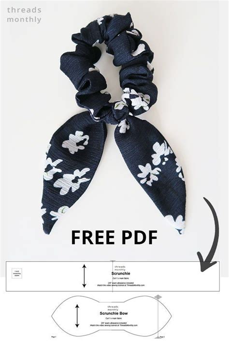 How To Make Scrunchies With Tails Free Printable Pattern