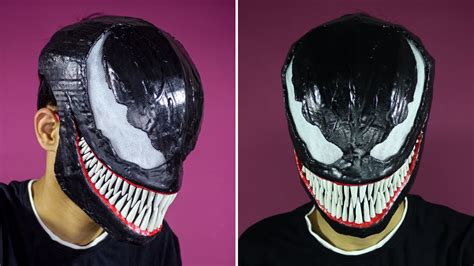How To Make Venom Mask Out Of Cardbord YouTube.