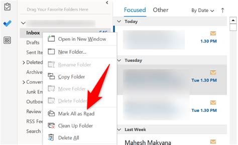 How To Mark All As Read in Outlook App (StepbyStep) DeviceTests