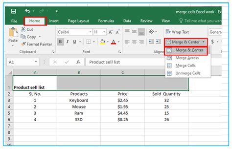 How To Merge Cells In Excel And Google Sheets Gambaran