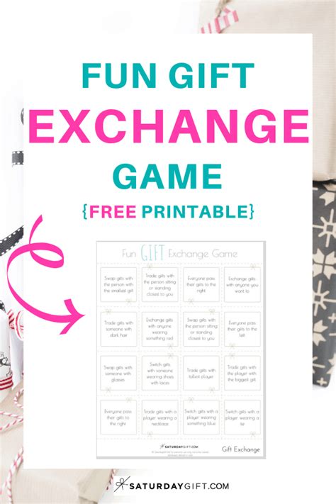 How To Organize A Fun Gift Exchange Game Free Printables