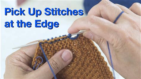 How To Pick Up Stitches Evenly Along An Edge