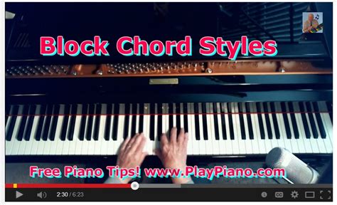 How To Play Piano In The "Block Chord" Style