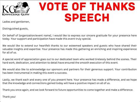 How To Present A VOTE OF THANKS In A School Day Function?