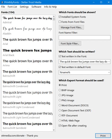 How To Print A Fonts List Daves Computer Tips