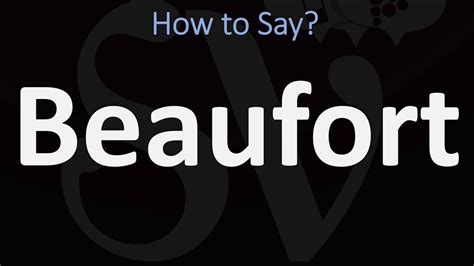 How To Pronounce Beaufort Sc - YouTube