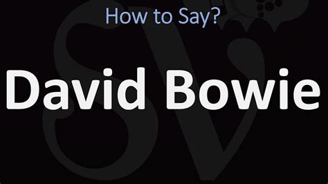 How To Pronounce David Bowie - 666how.com