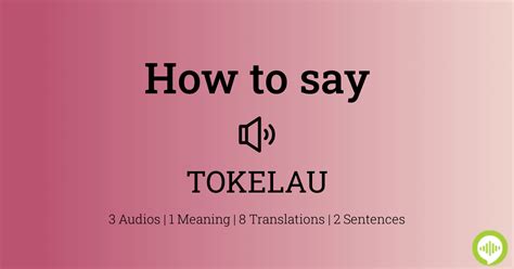 How To Pronounce Tokelau Islands: Tokelau Islands pronunciation