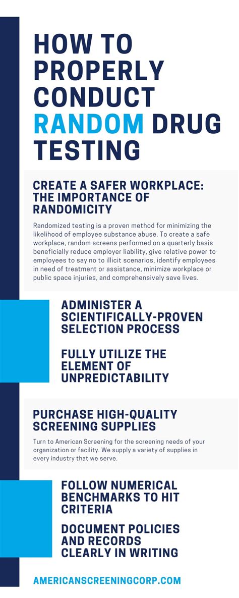 How To Properly Conduct Random Drug Testing American Screening Corp