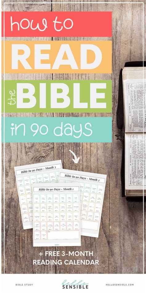 How To Read the Bible in 90 Days Hello Sensible