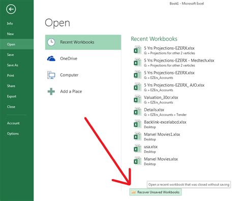How To Recover An Unsaved ExcelFile In Excel For Free