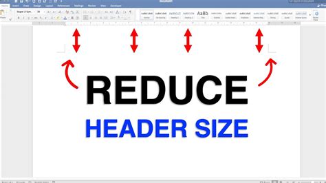 How To Reduce Header Size In Word YouTube