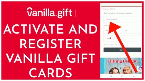 How To Register Vanilla Gift Card Online