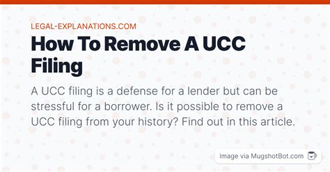 How To Remove A UCC Filing