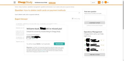 How To Remove Credit Card And Payment Method On Chegg Milvestor