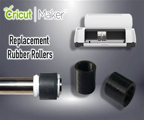  PIAOLGYI Replacement Spare Rubber Rollers for Cricut Maker,Accessories  Compatible with Cricut Maker(Black)